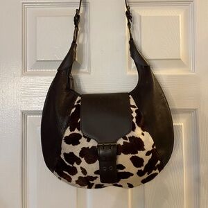 M. London Leather and Cowhide Purse